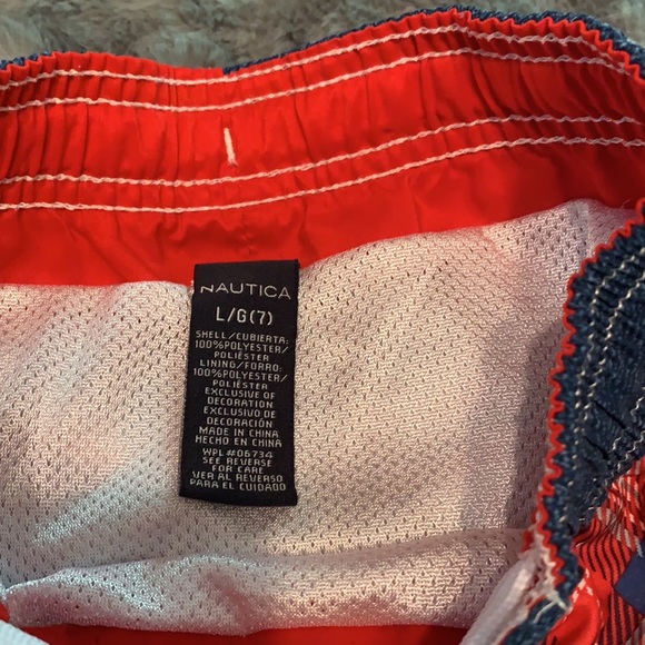 Nautica Swim Trunks Boys Size 7 Like New - Picture 4 of 6